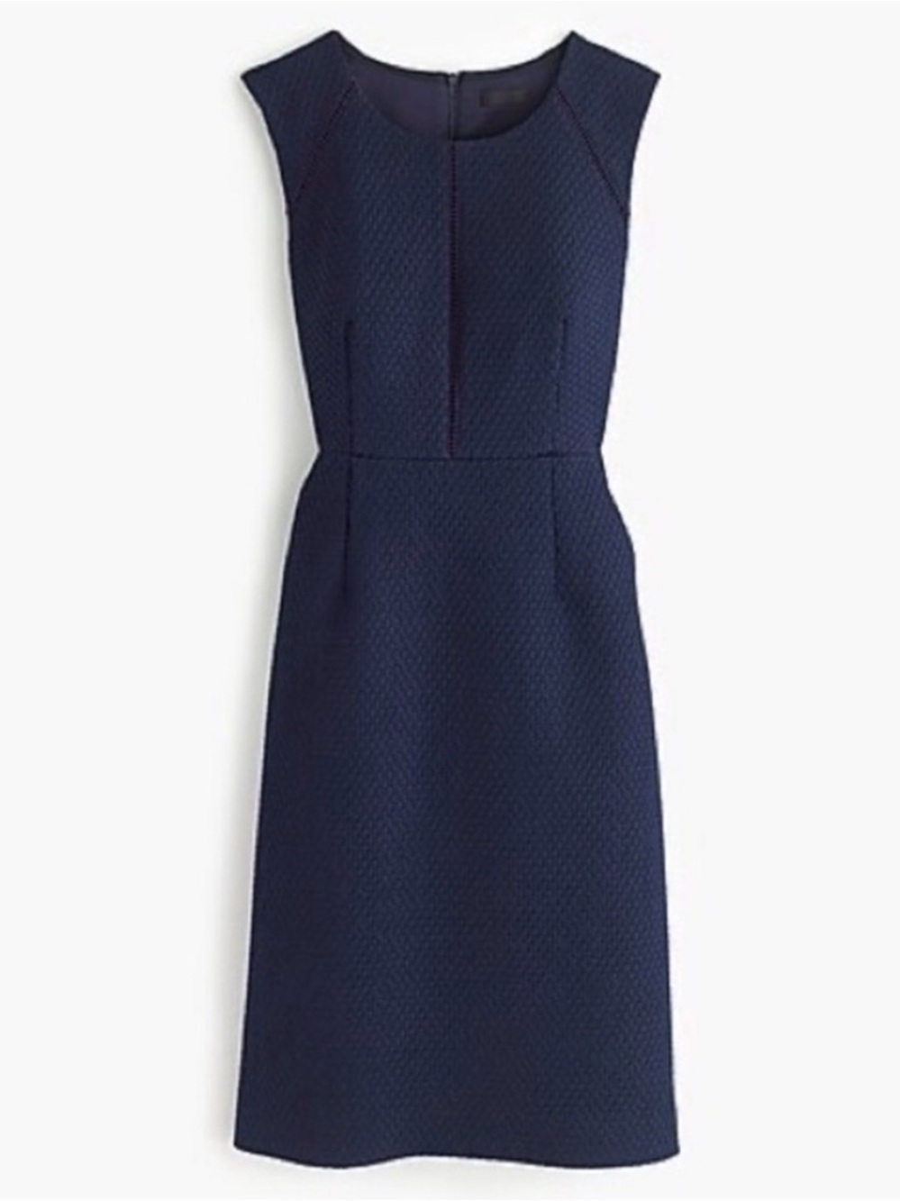 J.Crew Portfolio Dress in Navy Matelasse Size 2